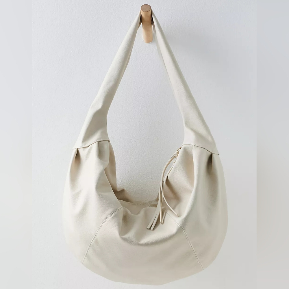 Free People Slouchy Carryall Tote Bag Purse Ivory Cream Brand New In Plastic NWT - Picture 6 of 16